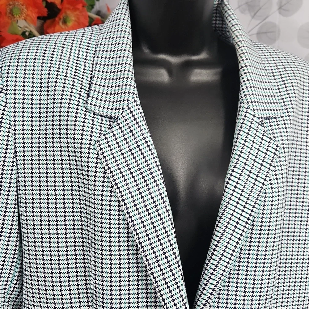 Haberdashery Houndstooth Blazer and Trousers Pant Suit - 14 Petite - Picture 4 of 16